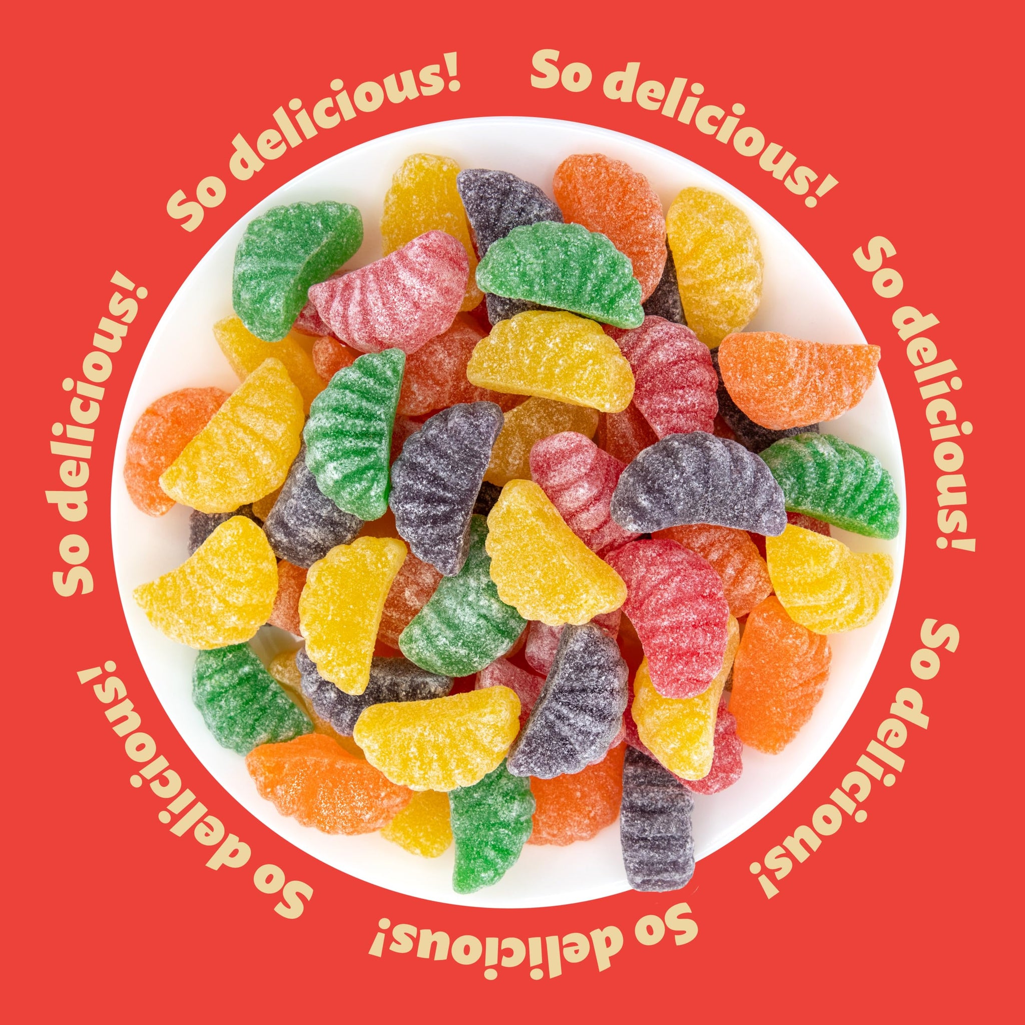 Fruit Slices Jelly Candy 2 Pound Bag | Assorted Flavors | Sugar-Dusted Old Fashioned Candy for Buffets, Holiday Gifting & Dessert Decorating