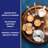 La Dolce Vita Classic Almond Italian Biscotti Cookie Snacks with Whole Almonds, 40 oz. Jar, 30 Servings (Pack of 1)