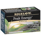 Bigelow Tea Peak Energy plus L-Theanine Black Tea, Caffeinated, 18 Total Tea Bags (Pack of 1)
