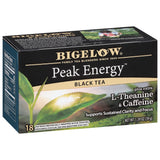 Bigelow Tea Peak Energy plus L-Theanine Black Tea, Caffeinated, 18 Total Tea Bags (Pack of 1)
