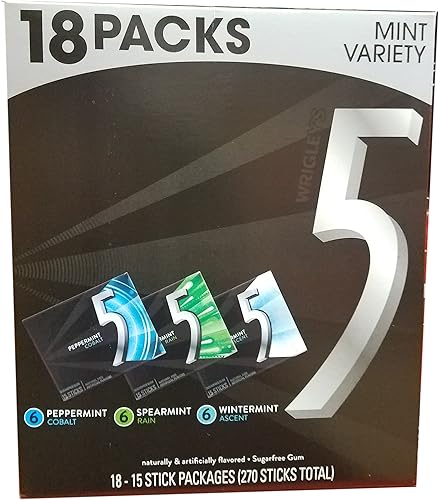 5 Variety Pack Sugarfree Gum, 1 Pound