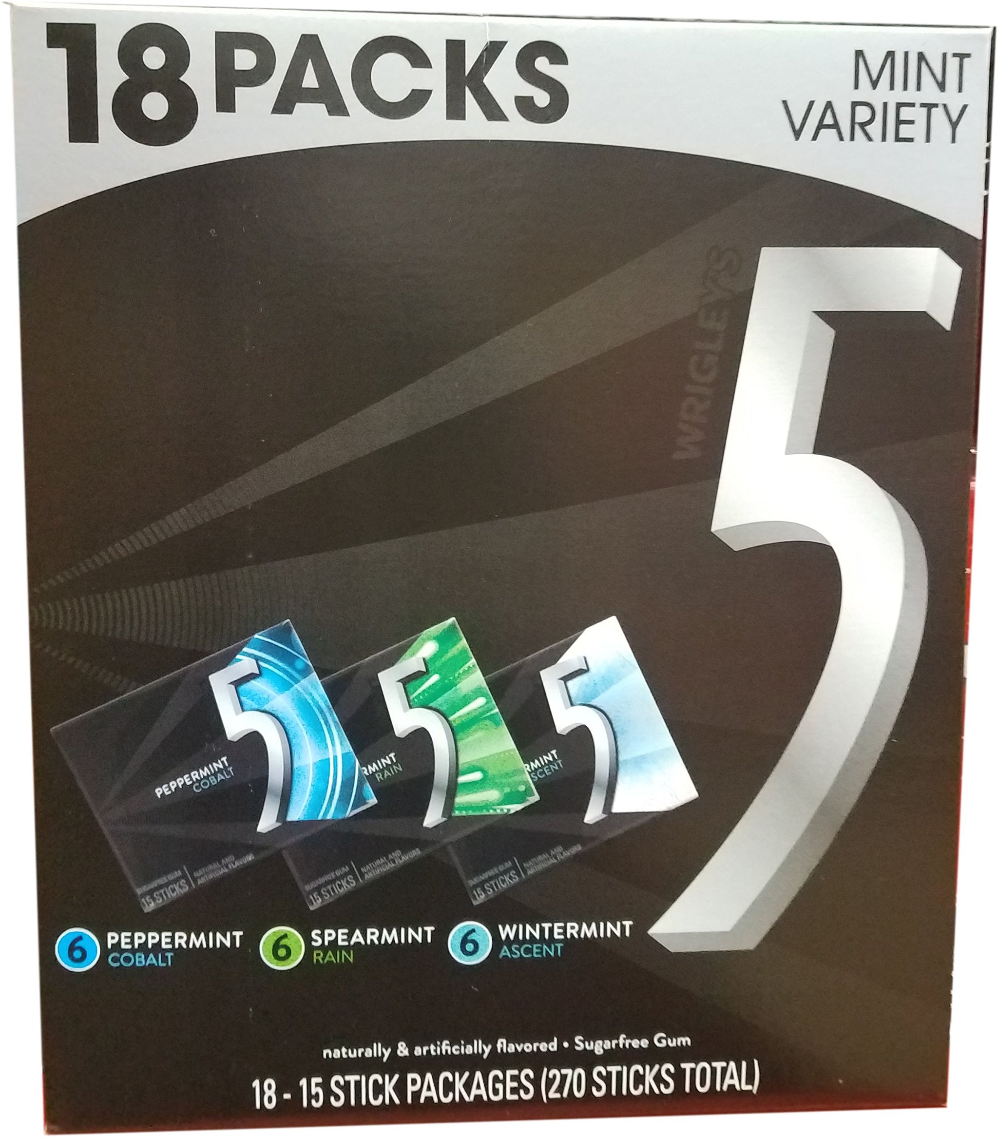 5 Variety Pack Sugarfree Gum, 1 Pound
