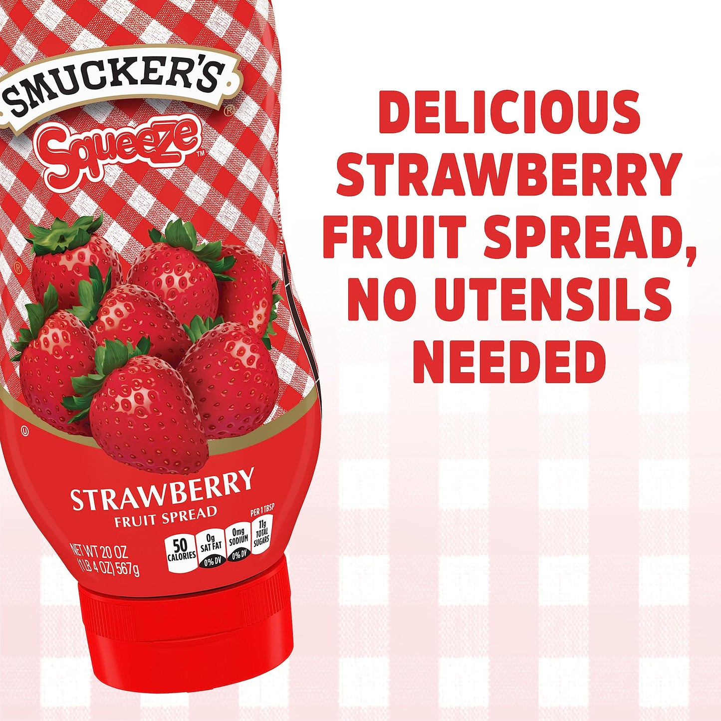 Smucker's Squeeze Strawberry Fruit Spread, 20 Ounces