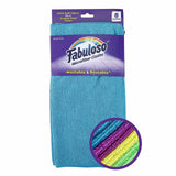 Fabuloso Microfiber Cleaning Cloths for Home & Car, Lint-Free Scratch-Free Rags for Glass, Kitchen & Wood, Reusable Machine Washable, Absorbent