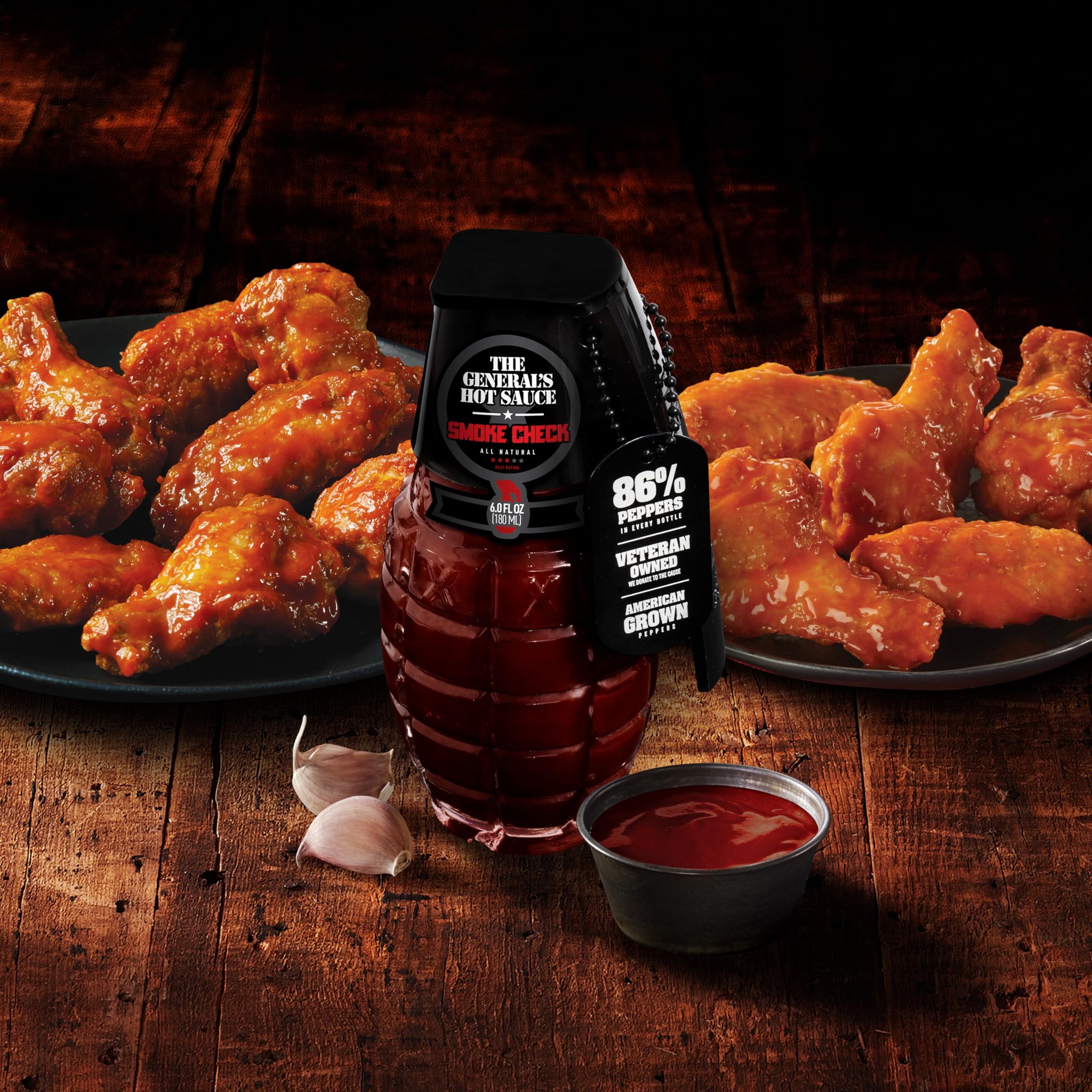The General's Hot Sauce, Smoke Check, 3/5 Heat Rating, 6 oz