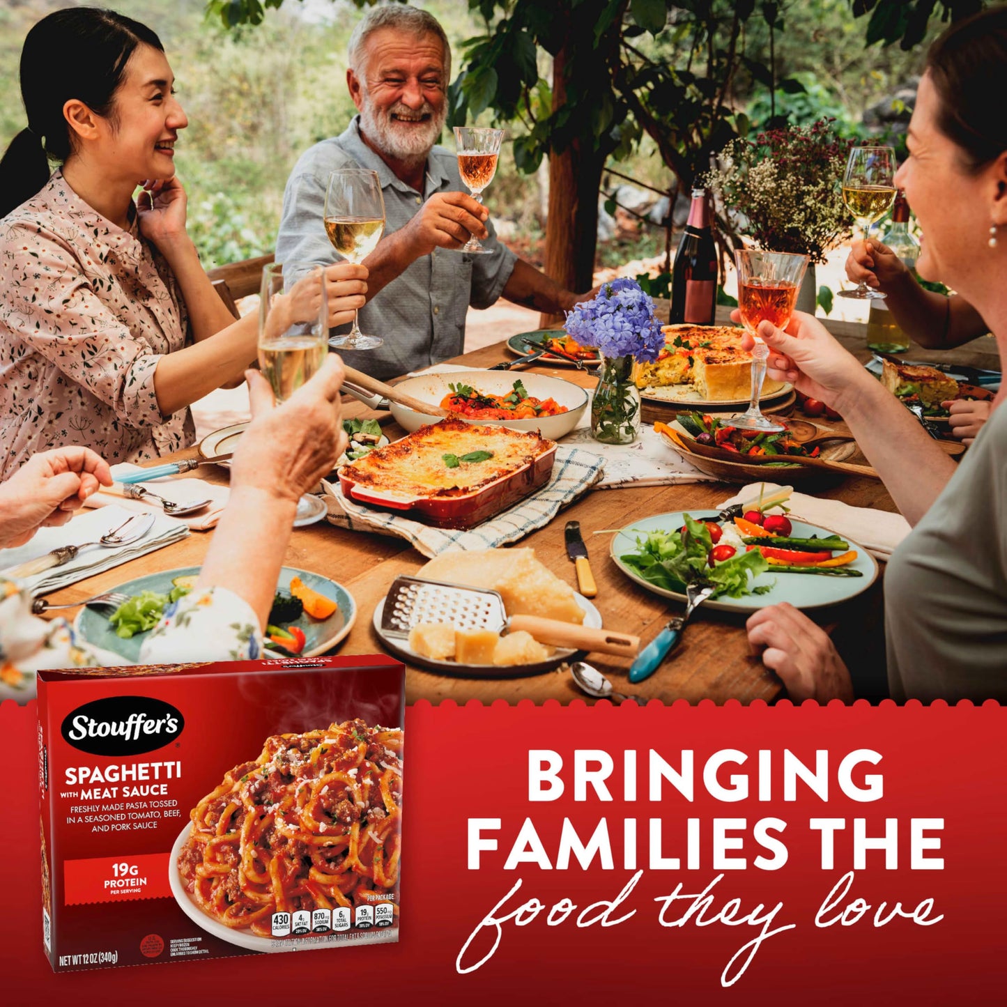 Stouffer's Spaghetti With Meat Sauce, Single Serve, Frozen Pasta, Single Frozen Meals