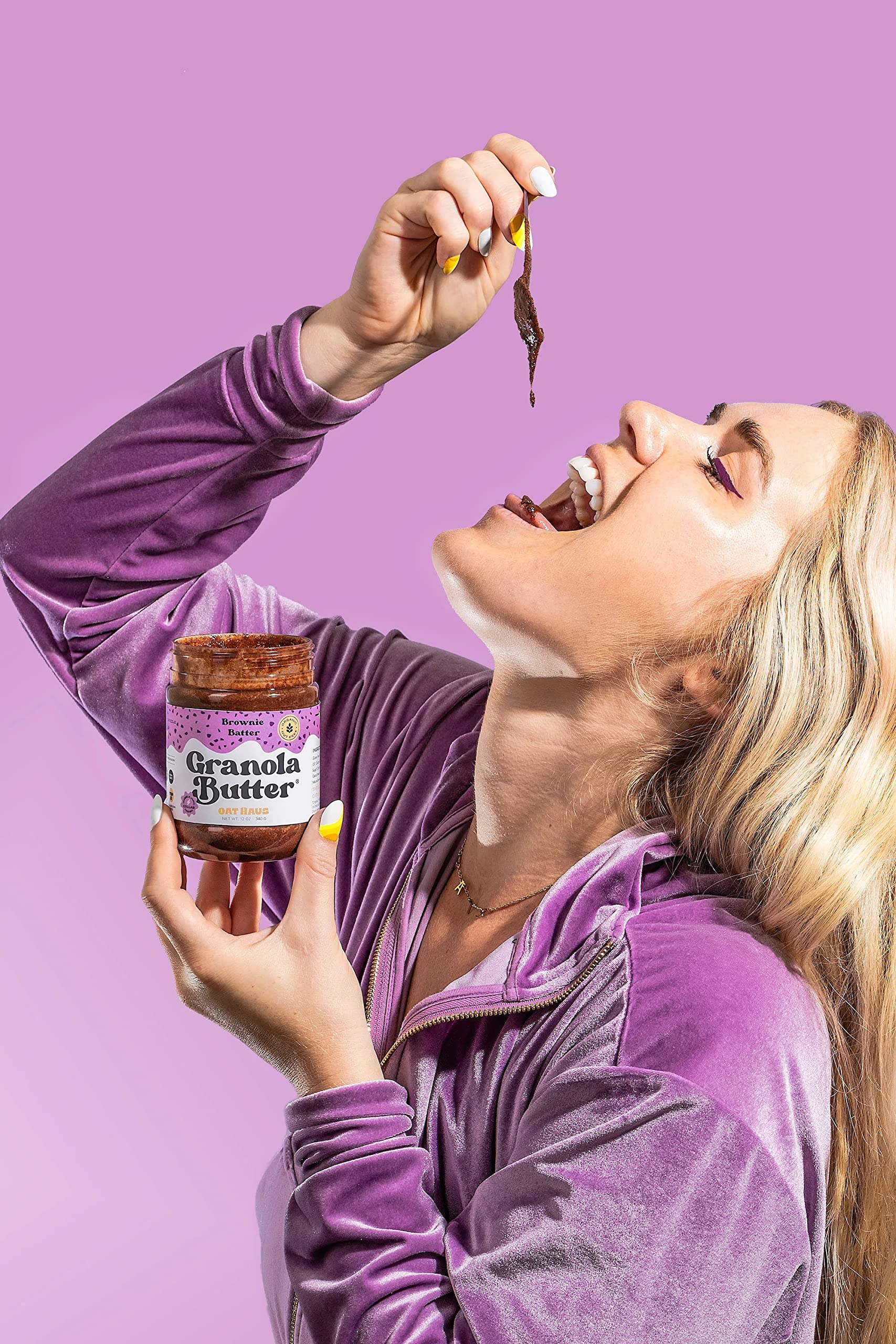 Oat Haus Brownie Batter Granola Butter | Peanut-free, Almond (Tree-Nut) Free, & School-Safe (Top 8 Allergen Free) | Nutella & Chocolate Spread