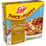 Eggo Thick and Fluffy Frozen Waffles, Frozen Breakfast, Whole Grain Waffles, Original, 23.2oz Box (12 Waffles)
