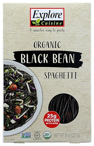 Explore Cuisine, Pasta Spaghetti Black Bean Organic, 8 Ounce