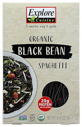 Explore Cuisine, Pasta Spaghetti Black Bean Organic, 8 Ounce