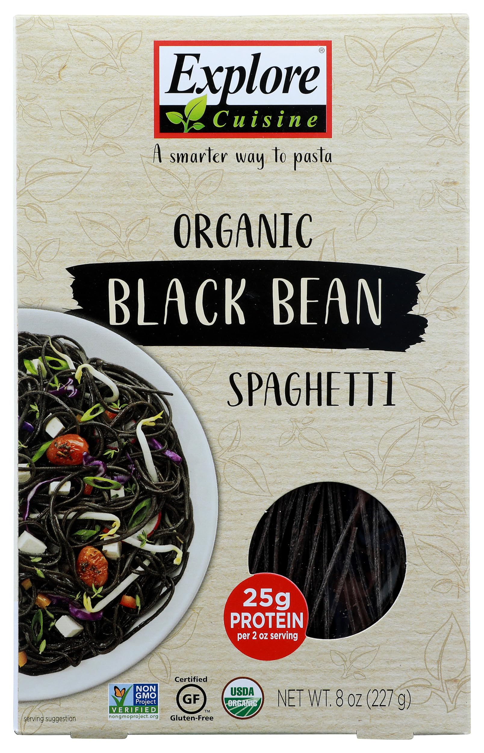 Explore Cuisine, Pasta Spaghetti Black Bean Organic, 8 Ounce