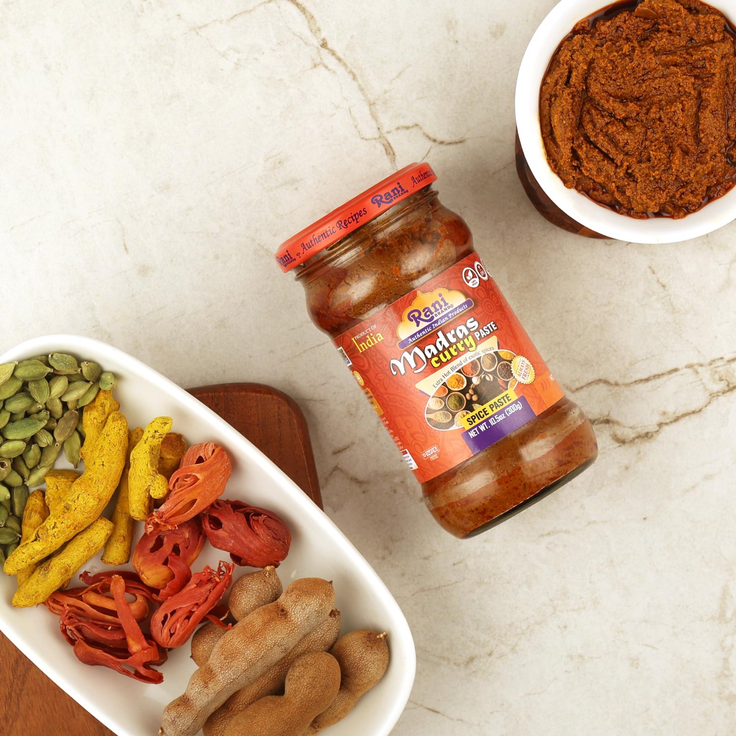 Rani Madras Curry Cooking Spice Paste 10.5oz (300g) Glass Jar, Pack of 5+1 FREE ~ No Colors | All Natural | NON-GMO | Vegan | Gluten Free | Indian