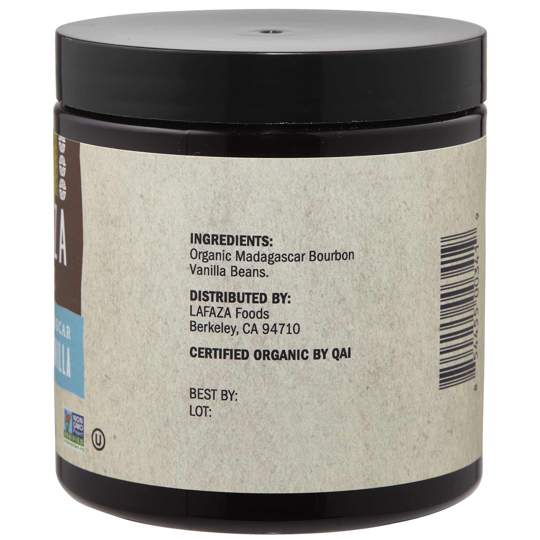 Lafaza Organic Madagascar Bourbon Pure Ground Vanilla Bean Powder, 4oz