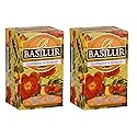 Basilur | Raspberry & Rosehip Tea | Ceylon Black Tea | Magic Fruits Collection | 20 Count Foil Enveloped - Pack of 2