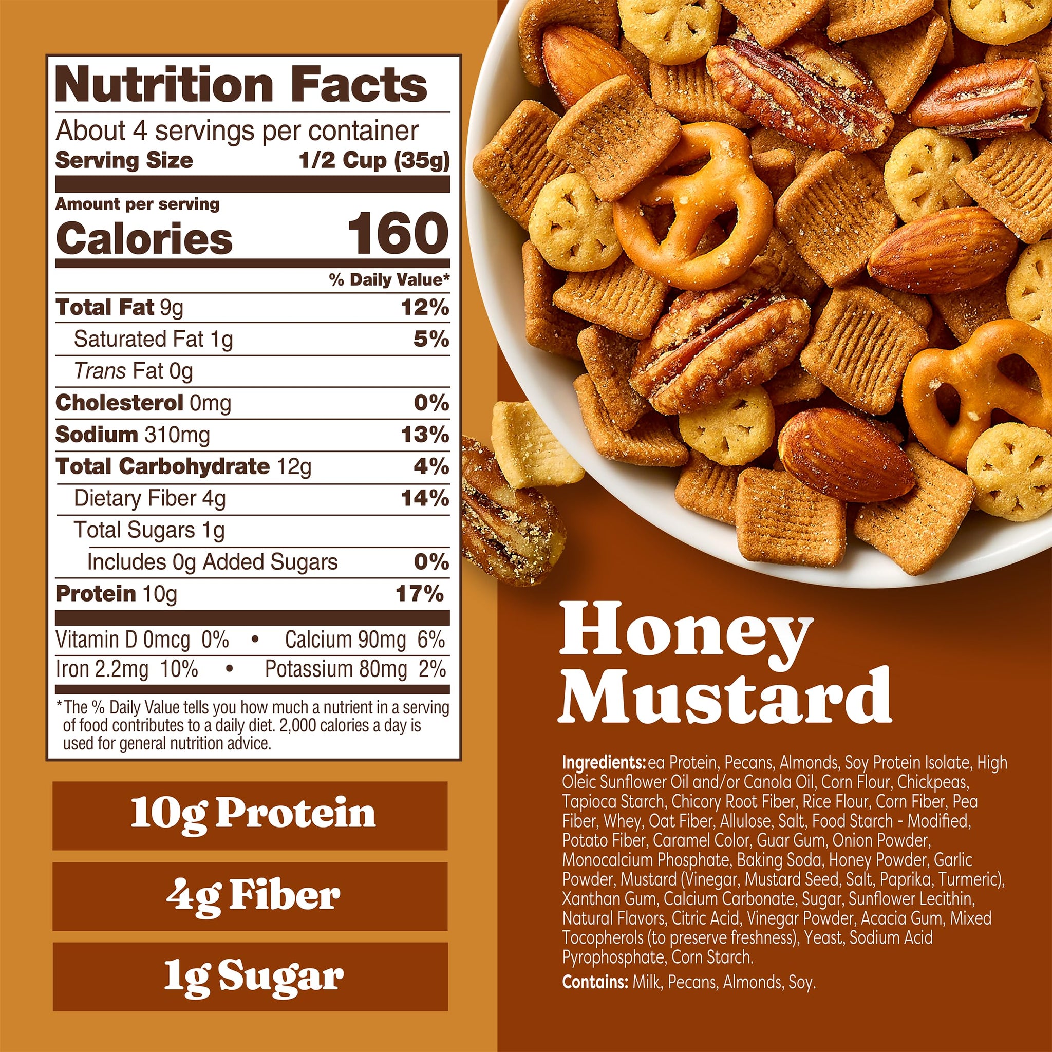 Catalina Crunch Protein Snack Mix - 10g Protein, 1g Sugar per Serving - Good Source of Fiber, Gluten Free - Honey Mustard, 5.25 Ounce Bag (Pack of 1)