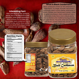 Rani Black Cardamom Pods (Kali Elachi) Whole Indian Spice 11oz (312g) PET Jar ~ All Natural | Vegan | Gluten Friendly | Non-GMO | Kosher | Indian