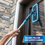 Unger Professional Indoor Window Cleaning Kit with 2' Pole - Swivel Head Pad Washer for Glass, Mirrors & Flat Surfaces, Streak-Free Results, 2