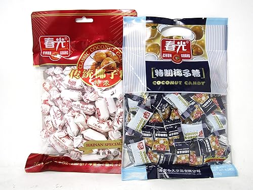 2 Pack Bundle Chun Guang CLASSIC Creamy Coconut Candy and Chun Guang PREMIUM Coconut Candy