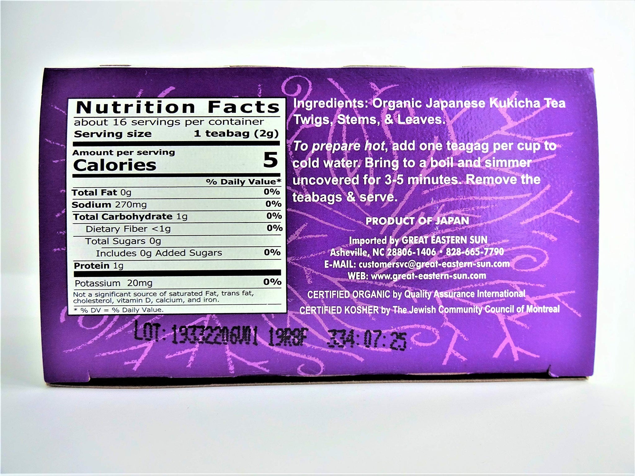 Haiku Organic Kuchika Twig Tea 2g bags/ 16 count