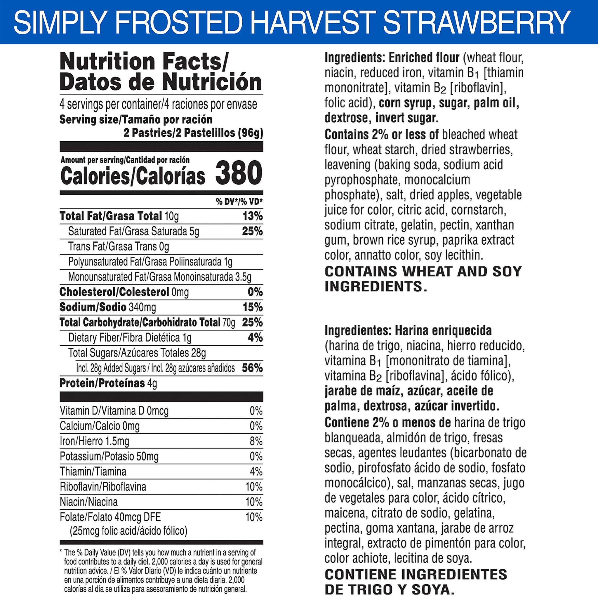 Simply Pop-Tarts, Toaster Pastries, Frosted Harvest Strawberry, Non-GMO Project Verified, 13.5oz Box (8 Count)