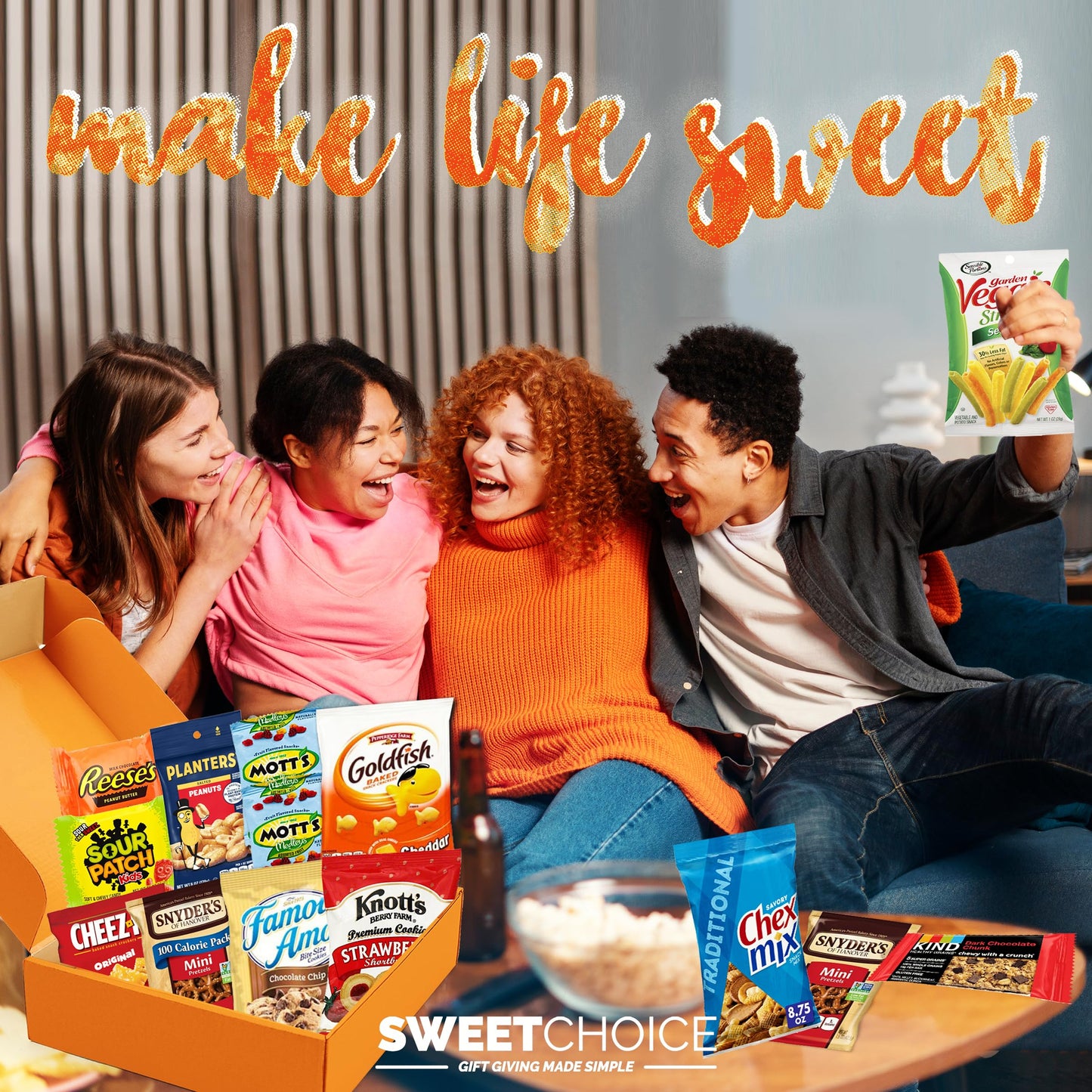 Snack Box Variety Pack (60 Count) with Chips, Cookies & Bars - Snacks Variety Pack for Adults, Kids & Teens - Care Packages for College Students