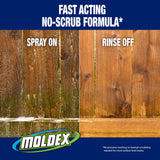 Moldex® Instant Outdoor Cleaner with Bleach and Hose End, 64 oz - Fast Acting Spray for Mold and Mildew Stains on Siding, Decks, Fences and Exterior
