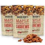 Sugar Bob’s Finest Kind, Maple Sriracha Cashews, Slow Roasted Sweet and Salty Nuts, Handmade in Vermont, 2.5 oz (Pack of 3)