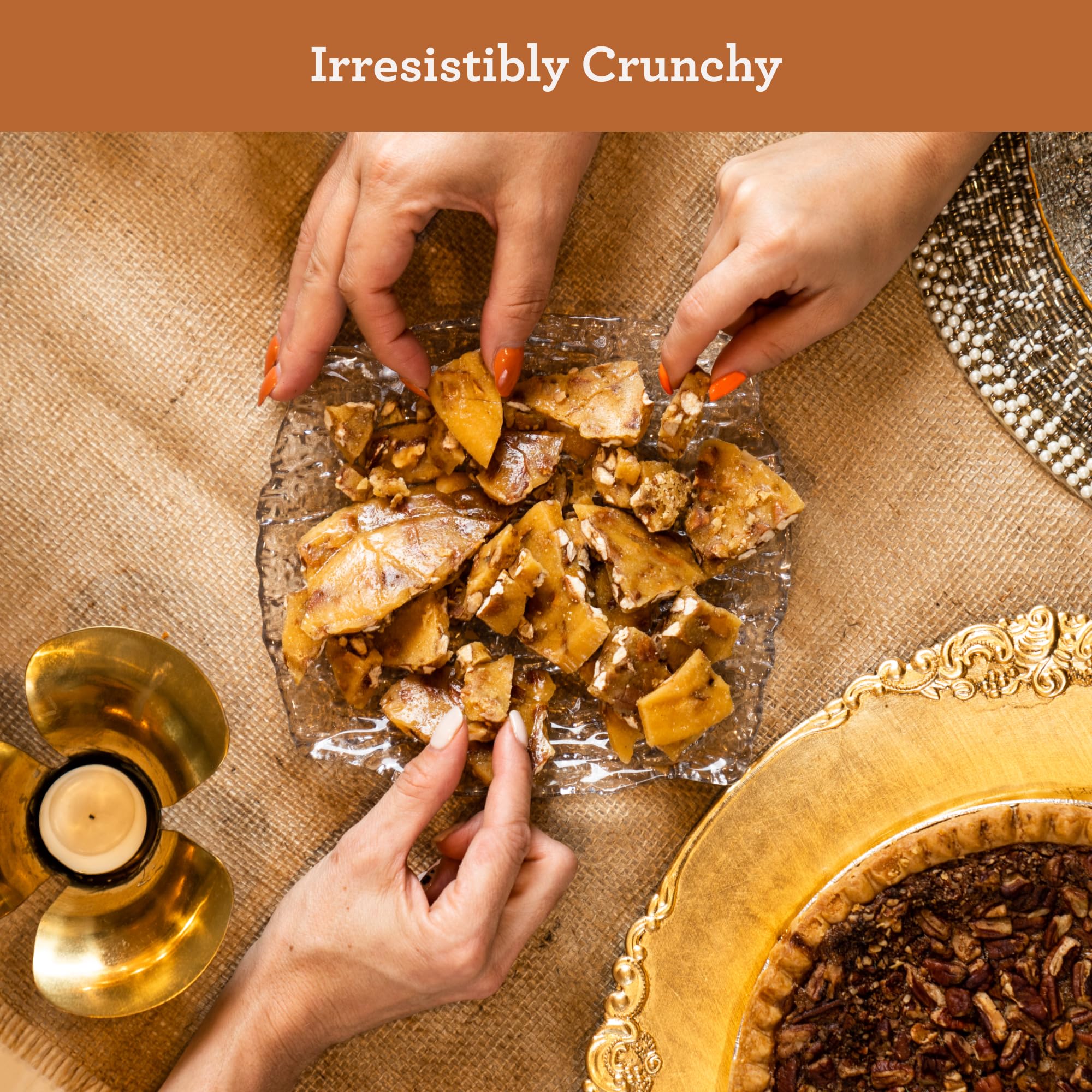 HUDSON PECAN COMPANY: Homemade Pecan Brittle | Crunchy, Handcrafted Southern Candy Made with Fresh Georgia Pecans, Perfect for Snacking, Sharing, or