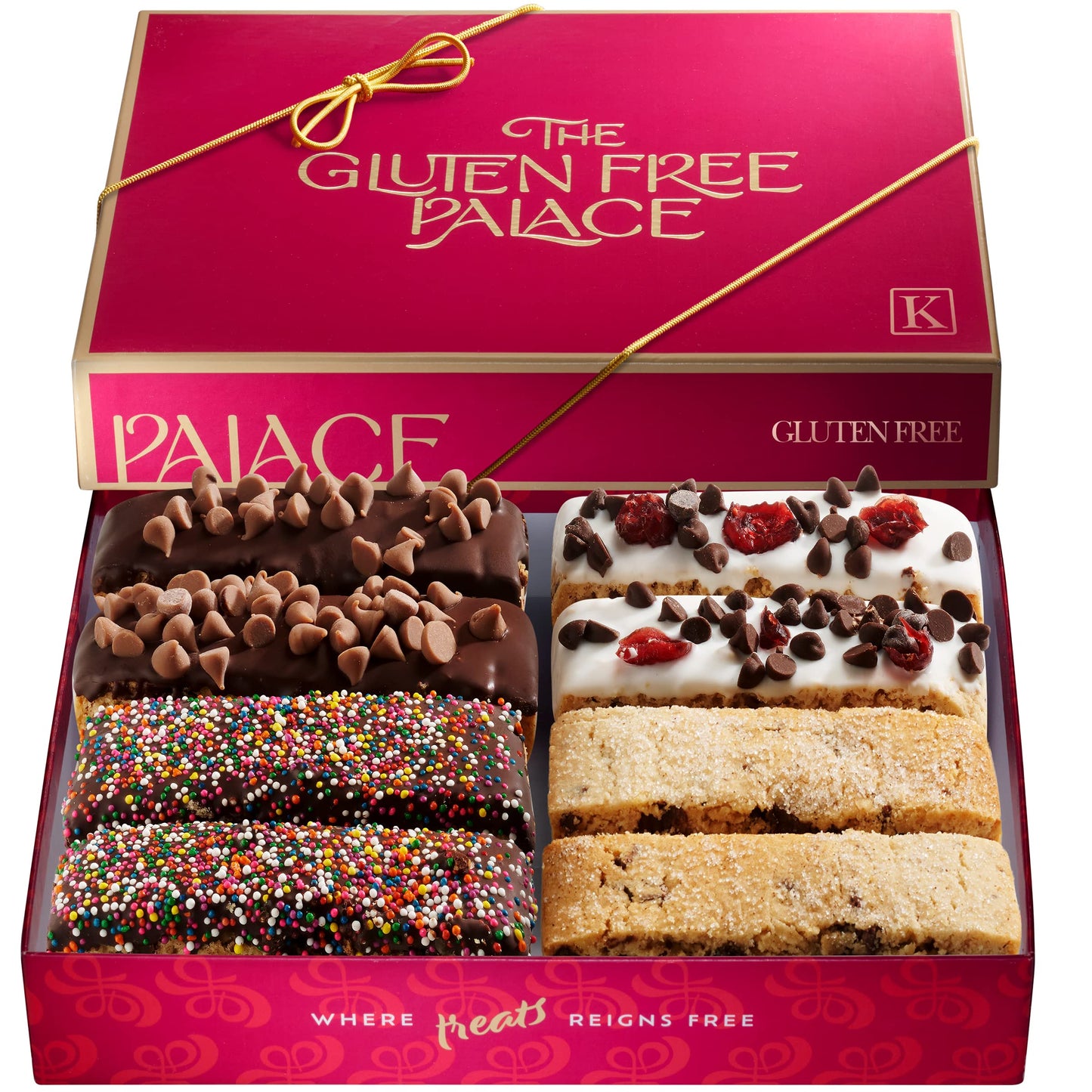 Gluten Free Palace Biscotti Cookies Gift Basket - Assorted Gluten Free Father's Day Chocolate Cookies - Gourmet Biscotti Gift Basket for Graduation