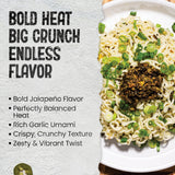 Jala-Lujah Jalapeño Chili Crisp Oil | Crunchy Garlic Chili Crisp Oil for Bold Flavor & Crunch | Vegan, All-Natural & Preservative-Free Condiment |