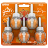 Glade PlugIns Scented Oil Air Freshener Refill 5 CT | Toasty Pumpkin Spice Scent - 0.67 Ounce Each | 3.35 FL. OZ. Total - Limited Edition