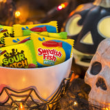 SOUR PATCH KIDS & SWEDISH FISH Mini Halloween Candy Variety Pack, 25 Trick or Treat Bags