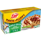 Eggo Thick and Fluffy Frozen Waffles, Frozen Breakfast, Resealable, Belgian Style, Apple Cinnamon, 11.6oz Box (6 Waffles)