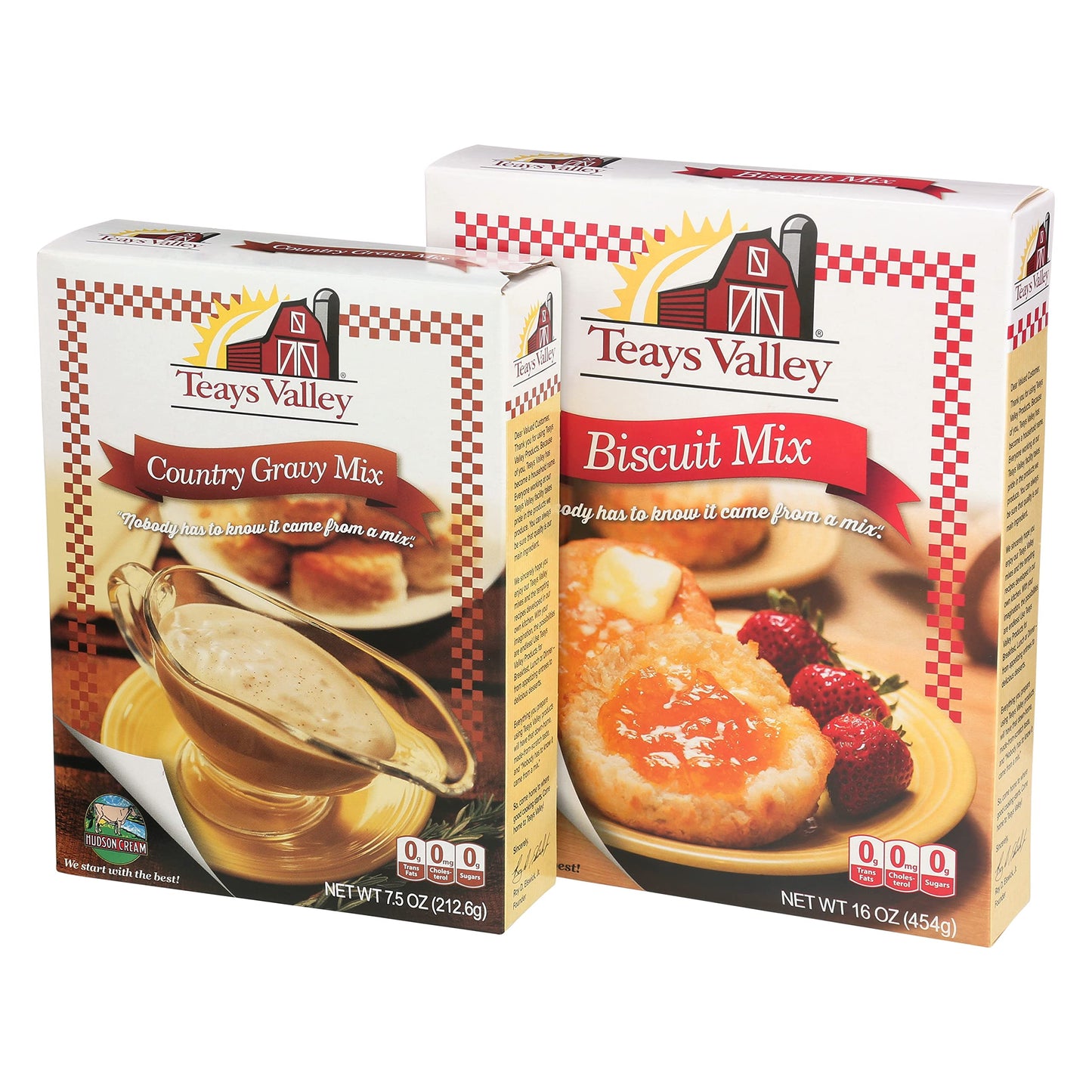 Teays Valley Biscuit Mix with Teays Valley Country Gravy Mix, 16.0 Ounce, Pack of 2