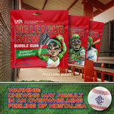 Big League Chew Strawberry Bubble Gum 3-Pack - 2.12oz Packets - Slammin’ Strawberry Baseball Gum - Big League Chew Baseball Candy Set for Treats