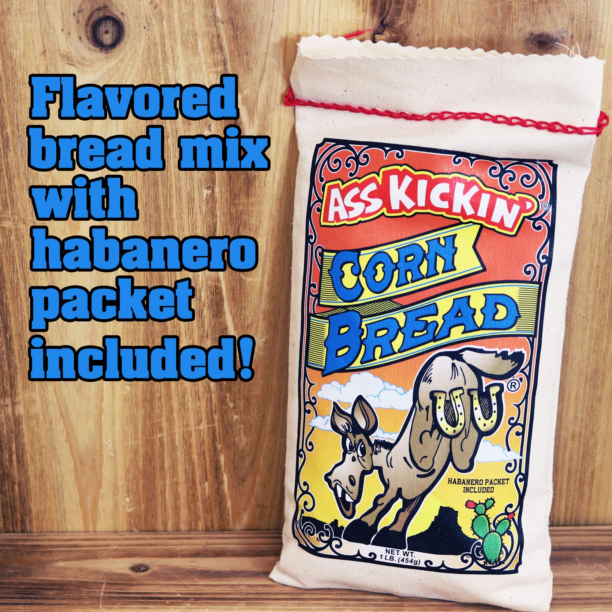 ASS KICKIN' Corn Bread Mix - 6 Pack - Premium Gourmet Gift - 16oz. - Try if you dare! …