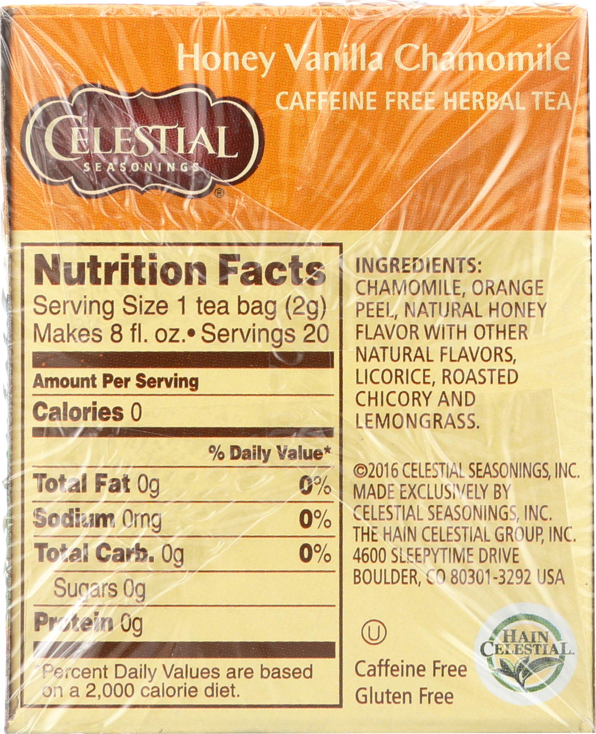 Celestial Seasonings Herbal Tea, Honey Vanilla Chamomile, 20 Count