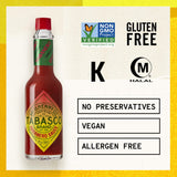 TABASCO® Brand Habanero Sauce, Spicy & Fruity Habanero Hot Sauce, Glass Bottle, Jamaican-Style, Packed with Heat, Great for Wing Sauce, Shrimp Kabobs