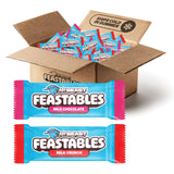 MrBeast Feastables Milk Chocolate & Milk Crunch Variety 2lb Box, Bite Size