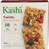 Kashi Chewy Granola Bars, Fiber Bars, Vegan Snacks, Trail Mix, 7.4oz Box (6 Bars)