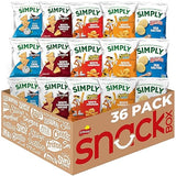 Simply Snacks Variety Pack, 0.875 Oz Bag, 36 Count, Organic, Packaging May Vary