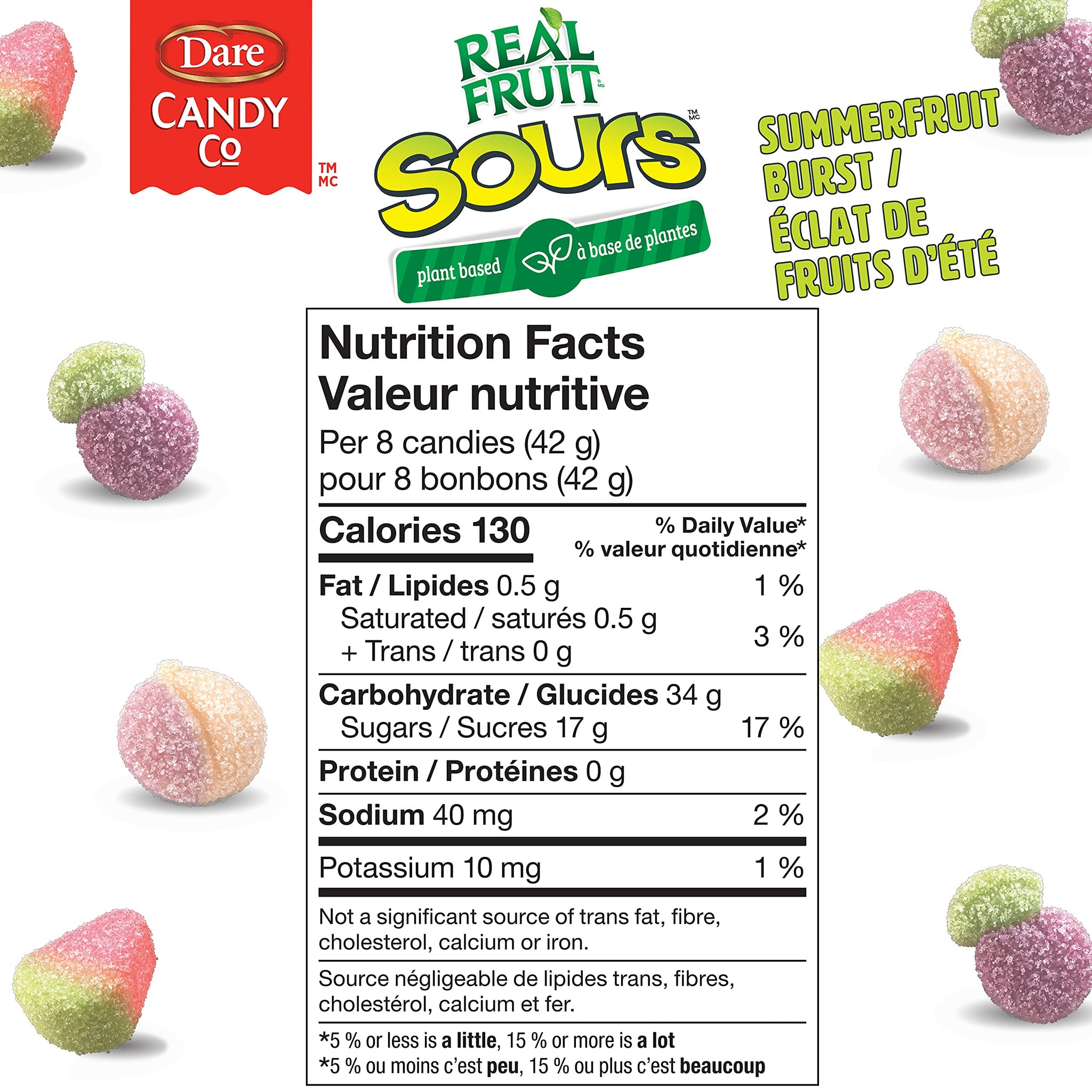 REALFRUIT Sours Summerfruit Burst Candy, Sours, 350 Grams