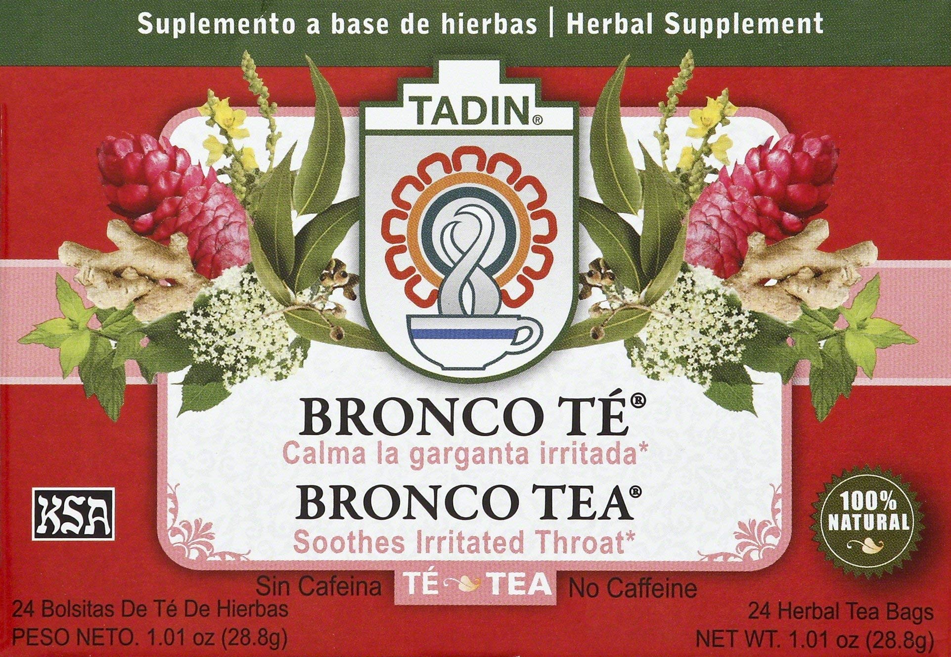 Tadin Bronco Tea Bag, 24-count (Pack of 6)