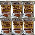 Old Vienna of St. Louis - Red Hot Riplets - Hot BBQ Flavored Ridged Potato Chips- 1.5 Ounce - Pack of 6