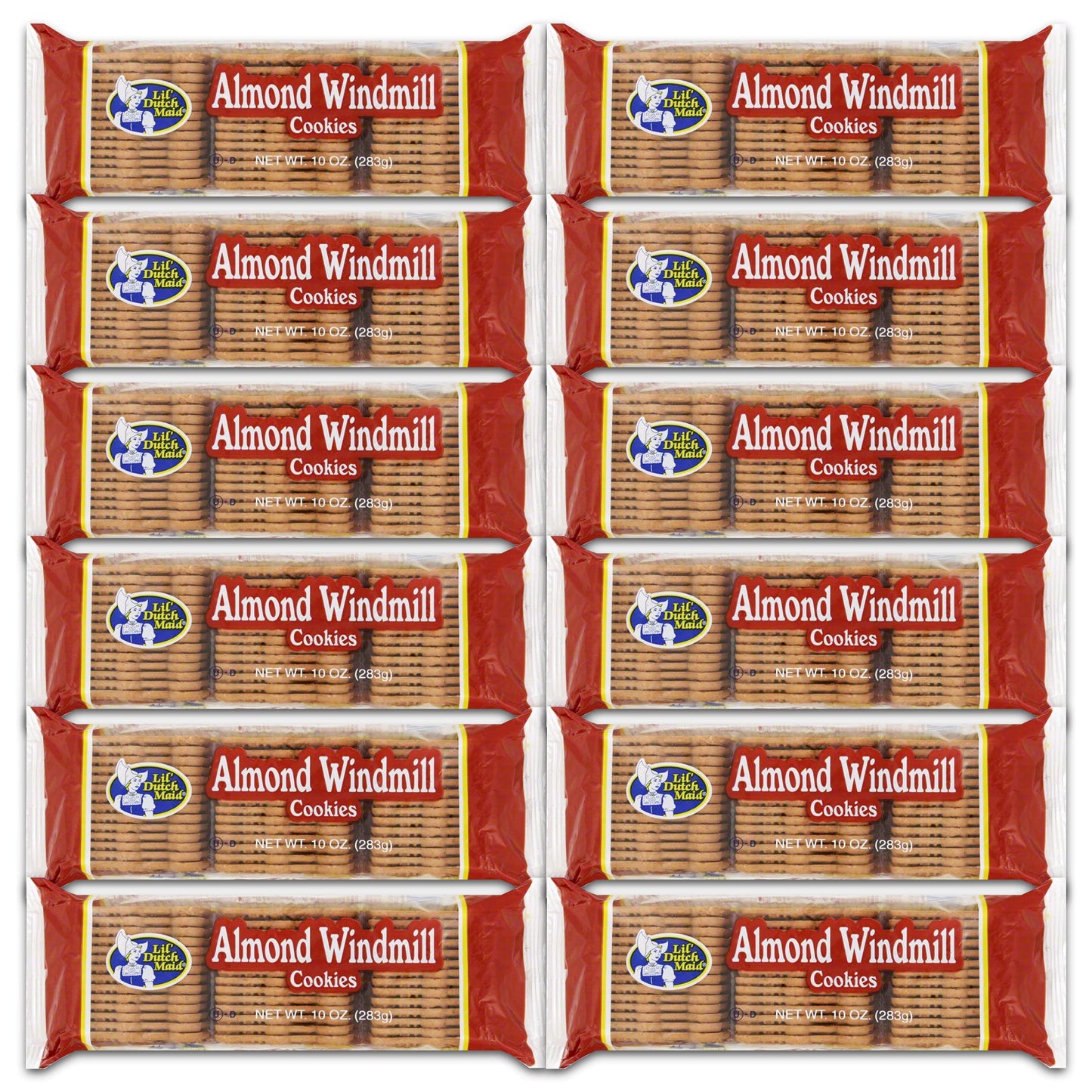 Little Dutch Maid Almond Windmill Cookie, 10-Ounce (Pack of 12)