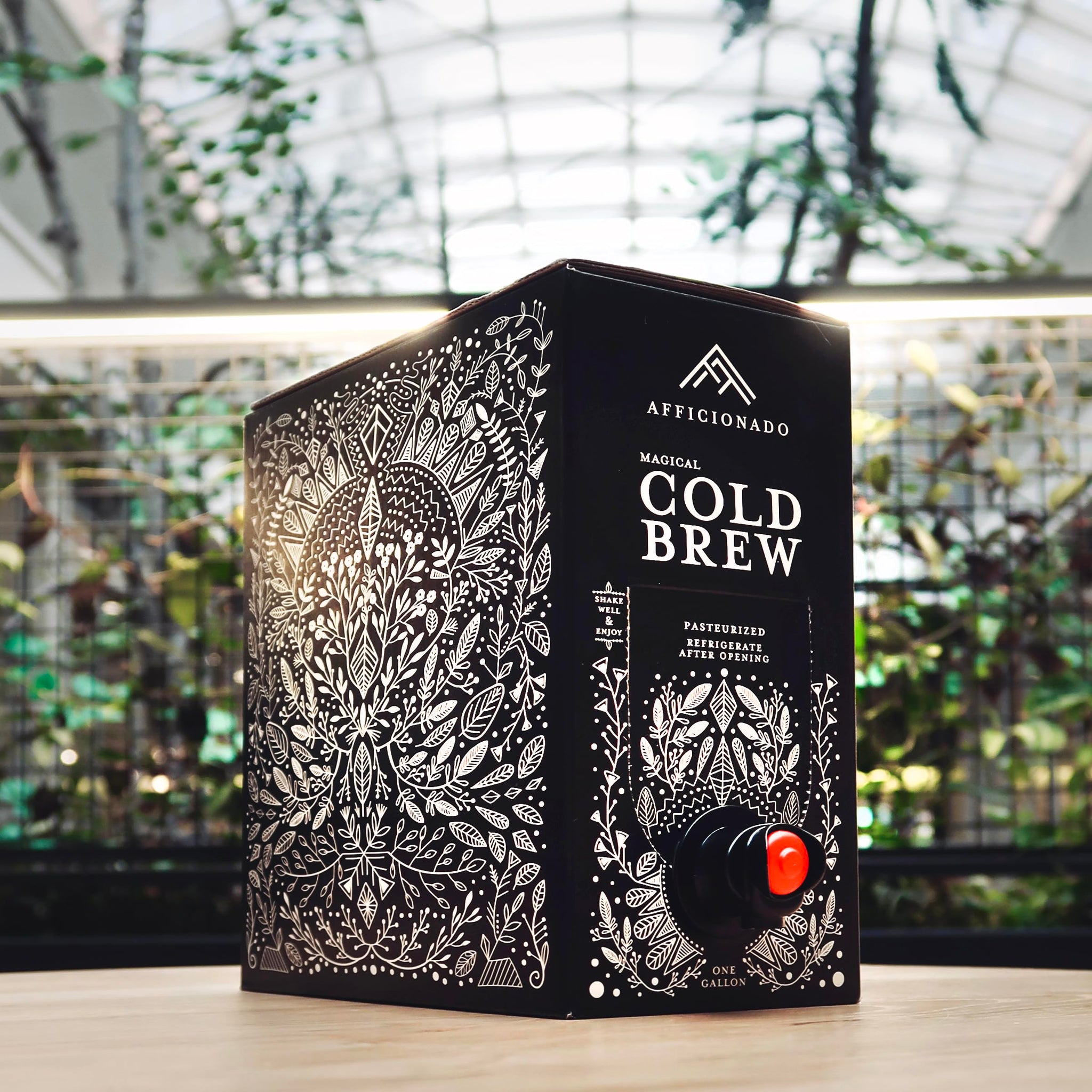Afficionado Coffee Roasters | Magical Cold Brew | 1 Gallon | Bag in Box | Single Origin Peruvian Coffee | Medium Roast | Ready to Drink | Pasteurized