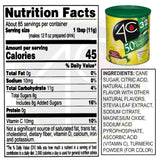 4C Reduced Sugar Powdered Drink Mix Canisters, Iced Tea 1 Pack, 28 Quarts, Family Sized Canister, Thirst Quenching & Refreshing Flavors (Lemonade