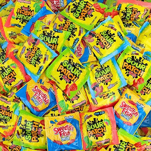 Snack Size, Fun Size Candy - Bulk Party Candy, Summer Party, Piñata Ready - Original, Tropical, and Watermelon Sweet & Sour Individual Gummy Kids Sour