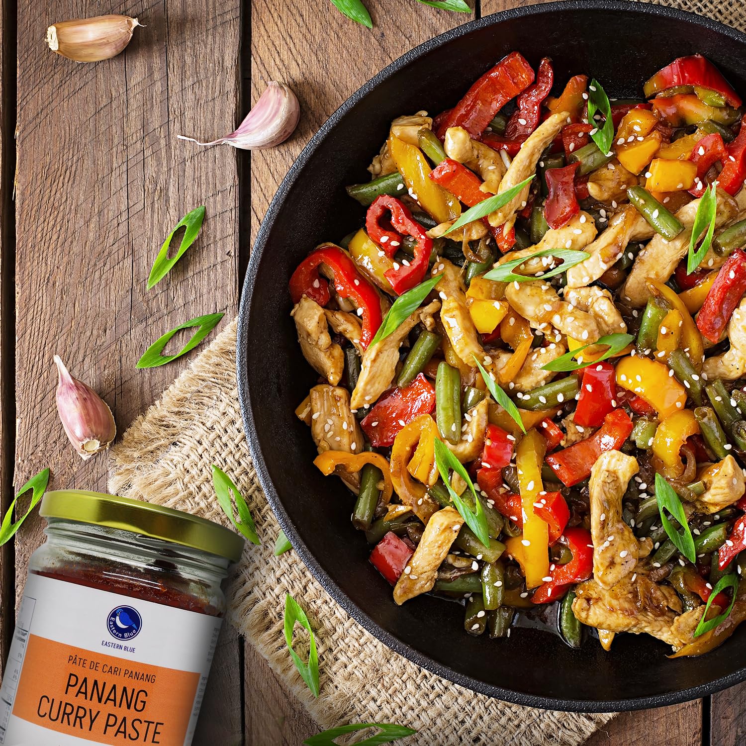 Eastern Blue Thai Curry Paste - Thai Panang Curry Paste 8 Oz | Authentic Thai Curry Sauce for Tasty Dishes and Curries | Vegan, Gluten Free & Nuts