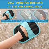 2026 Upgraded Pet Hair Removal Glove - Five Finger Electrostatic Lint Remover for Dog Cat Hair - Reusable Magic Brush for Furniture, Couch, Carpet